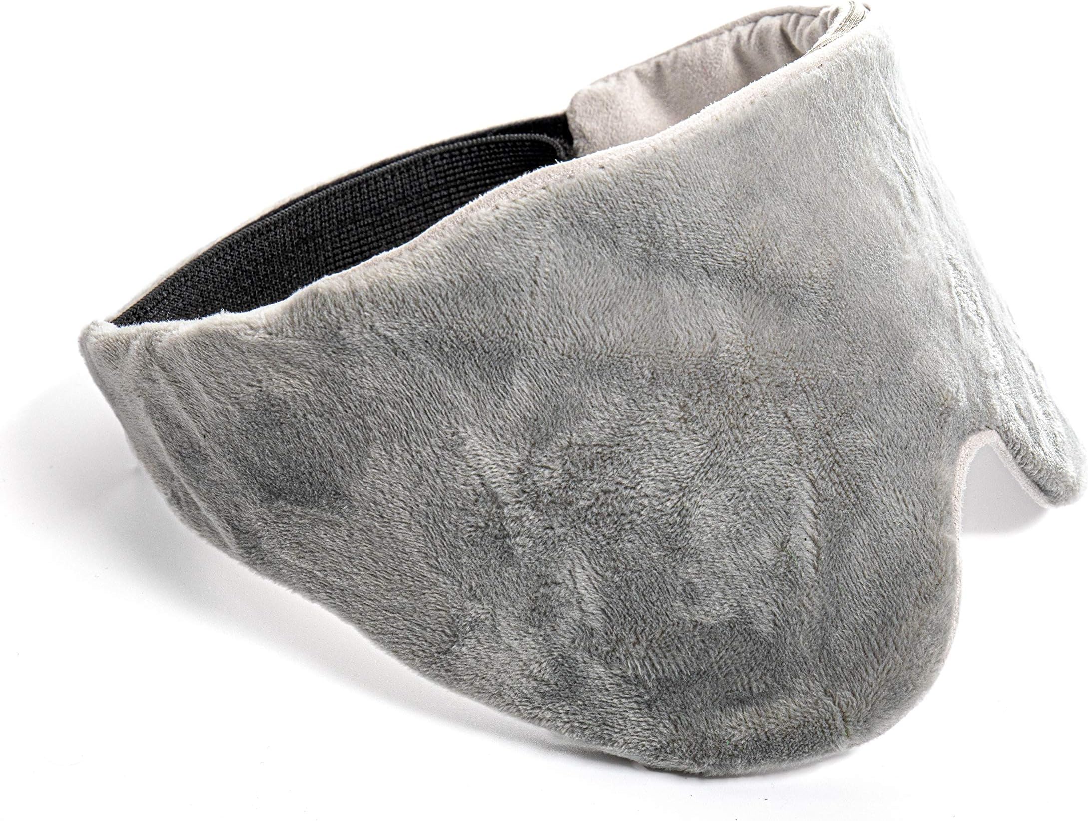 TANYA:Weighted Sleep Mask(0.8lb).Soft Eye Pillow | Blindfold for Travel. Inner Poket Replaceable &Washable.(Size Adjustable,Gray)