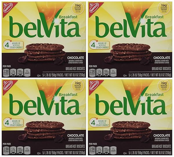 BELVITA CHOCOLATE BREAKFAST BISCUITS, 8.8 OUNCE (PACK OF 4)