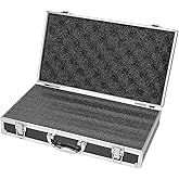 Musiin Pro Medium Size Audio Device Microphone Carrying Case, Customizable case with Pre-Diced Foam, Aluminum Alloy Sturdy Build, Ideal Compatible with Audio Device Wireless Mic System Storage cover
