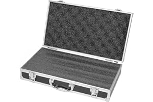 Musiin Pro Medium Size Audio Device Microphone Carrying Case, Customizable Pre-Diced Foam, Aluminium Alloy Sturdy Build, Idea