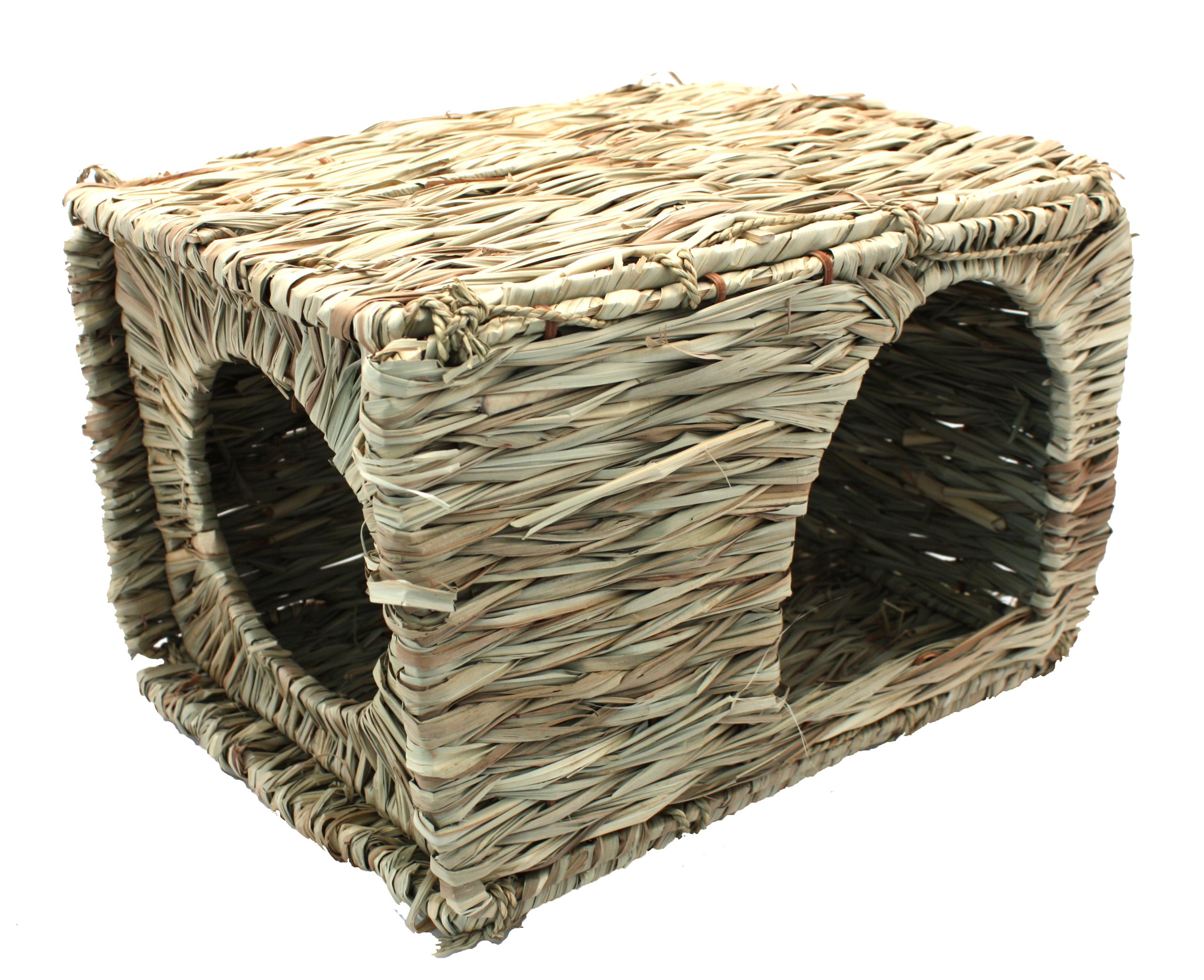 Happy Pet Grassy Hideaway Toy for Small Animals Large Cozy Hideout Shelter Den Natural Habitat Comfortable Nesting Retreat for Rabbits Guinea Pigs