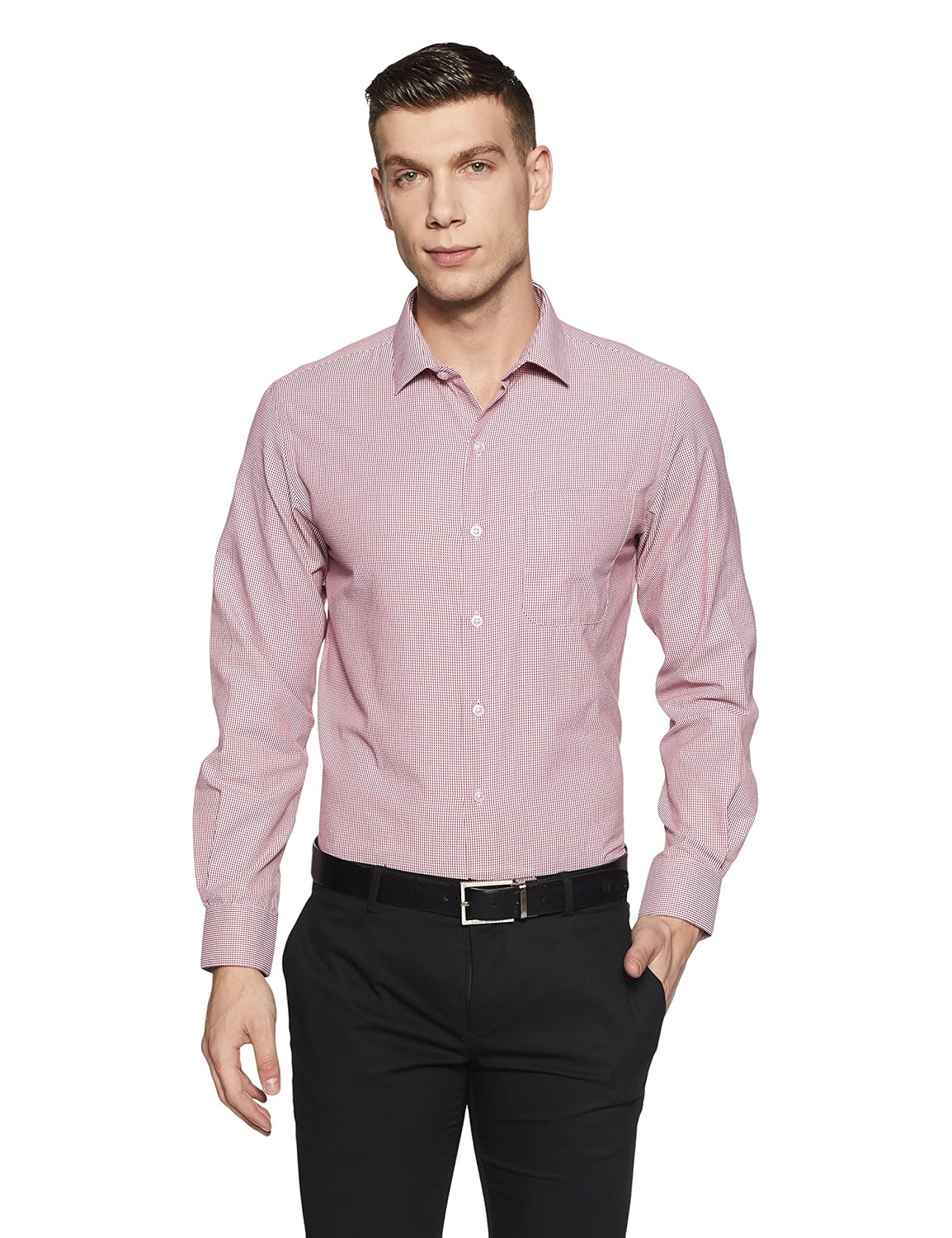 john players men's plain slim fit formal shirt