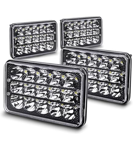Amazon.com: AMUNIESUN 4PCS 4x6 Inch H4656 H4666 Headlights Sealed