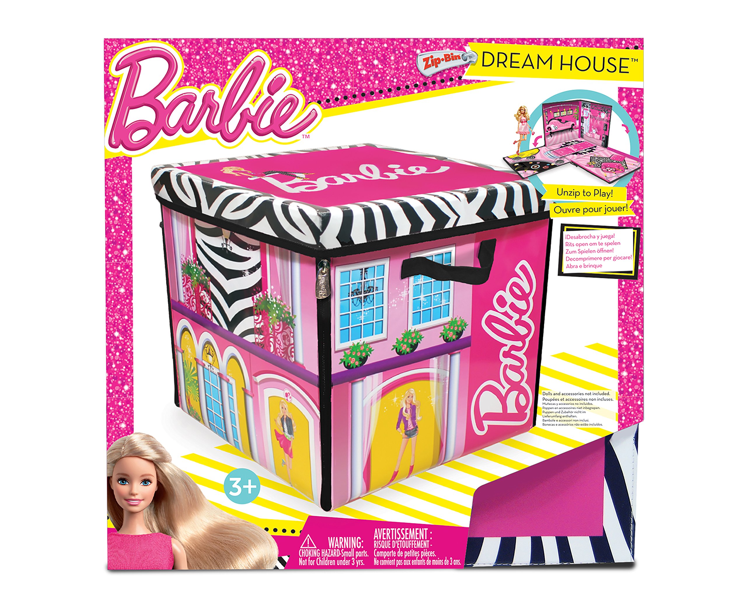 NeatOh Barbie ZipBin 40 Doll Dream House Toy Box Playmat 878119001863