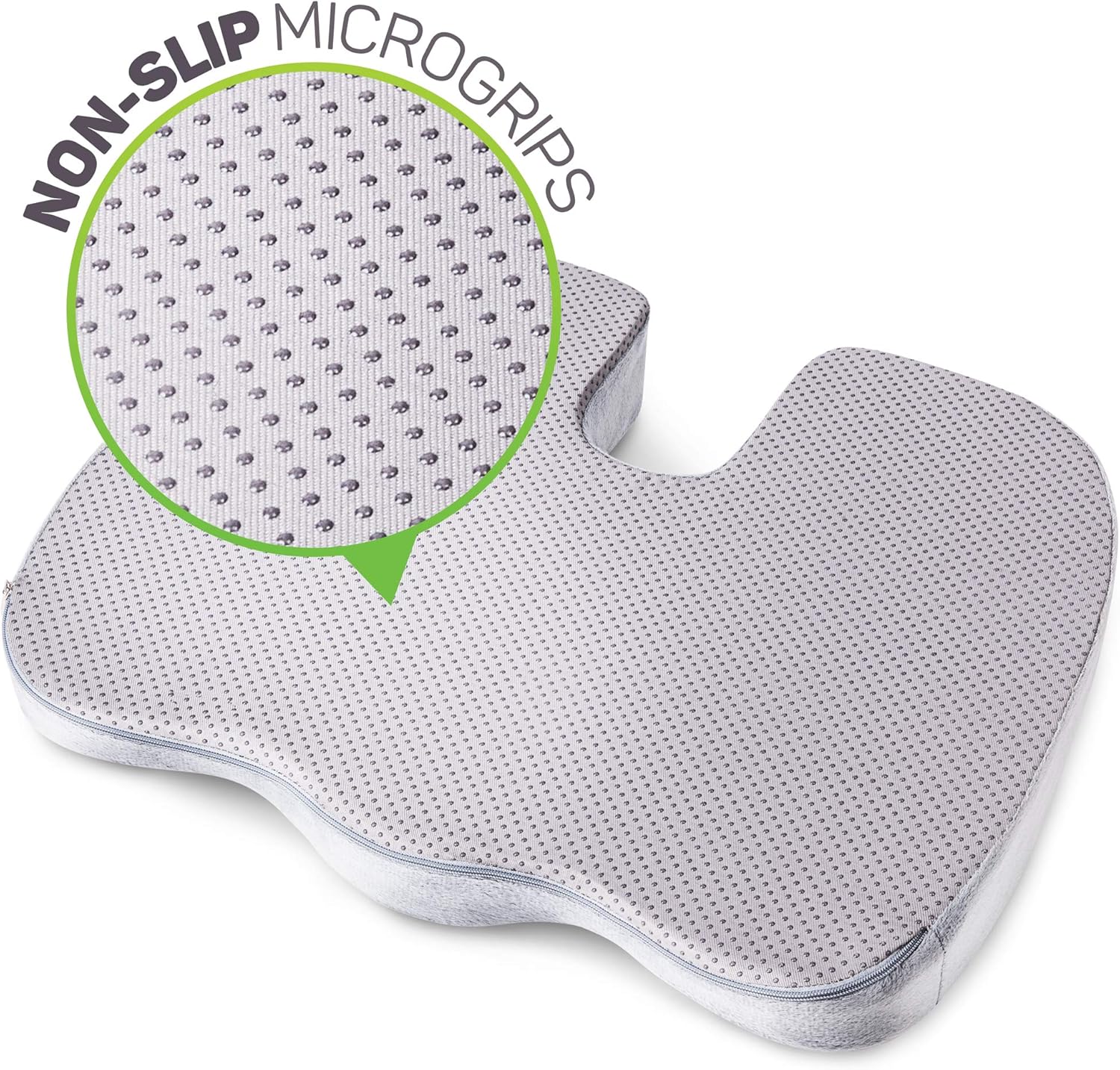 Aylio Coccyx Orthopedic Comfort Foam Seat Cushion for Lower Back, Tailbone and Sciatica Pain Relief (Gray): Home & Kitchen