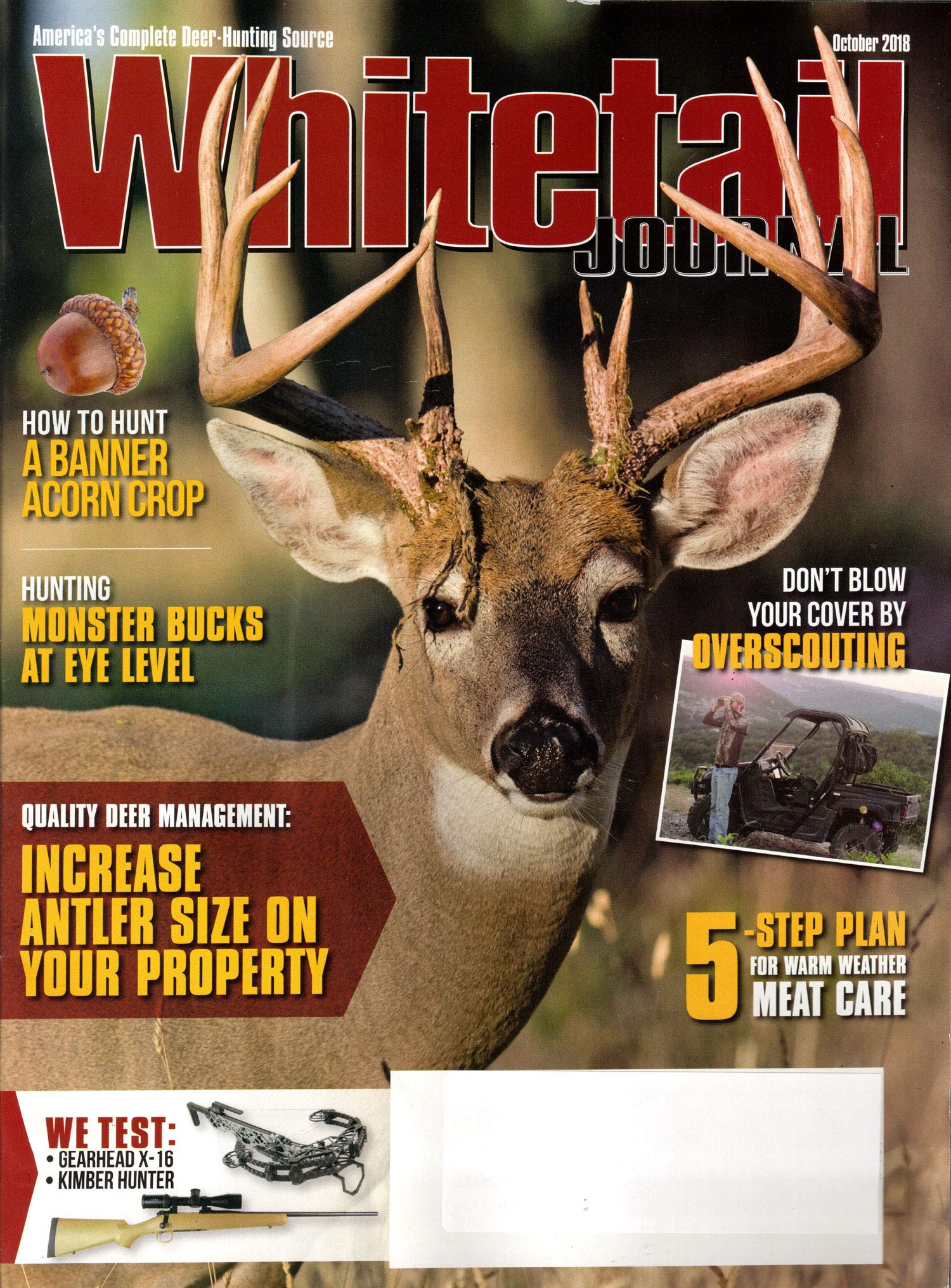 Whitetail Journal Magazine October 2018 Monster Bucks Increase