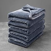 Mellowdy Extra Thick Hearty Plush Flannel Blanket (Dark Grey, 60x80) - 500GSM Twin Size Warm Blanket for Winter, Fall | Soft, Fluffy, Cuddly, Perfect for Bed, Oversized Throw for Couch, Sofa