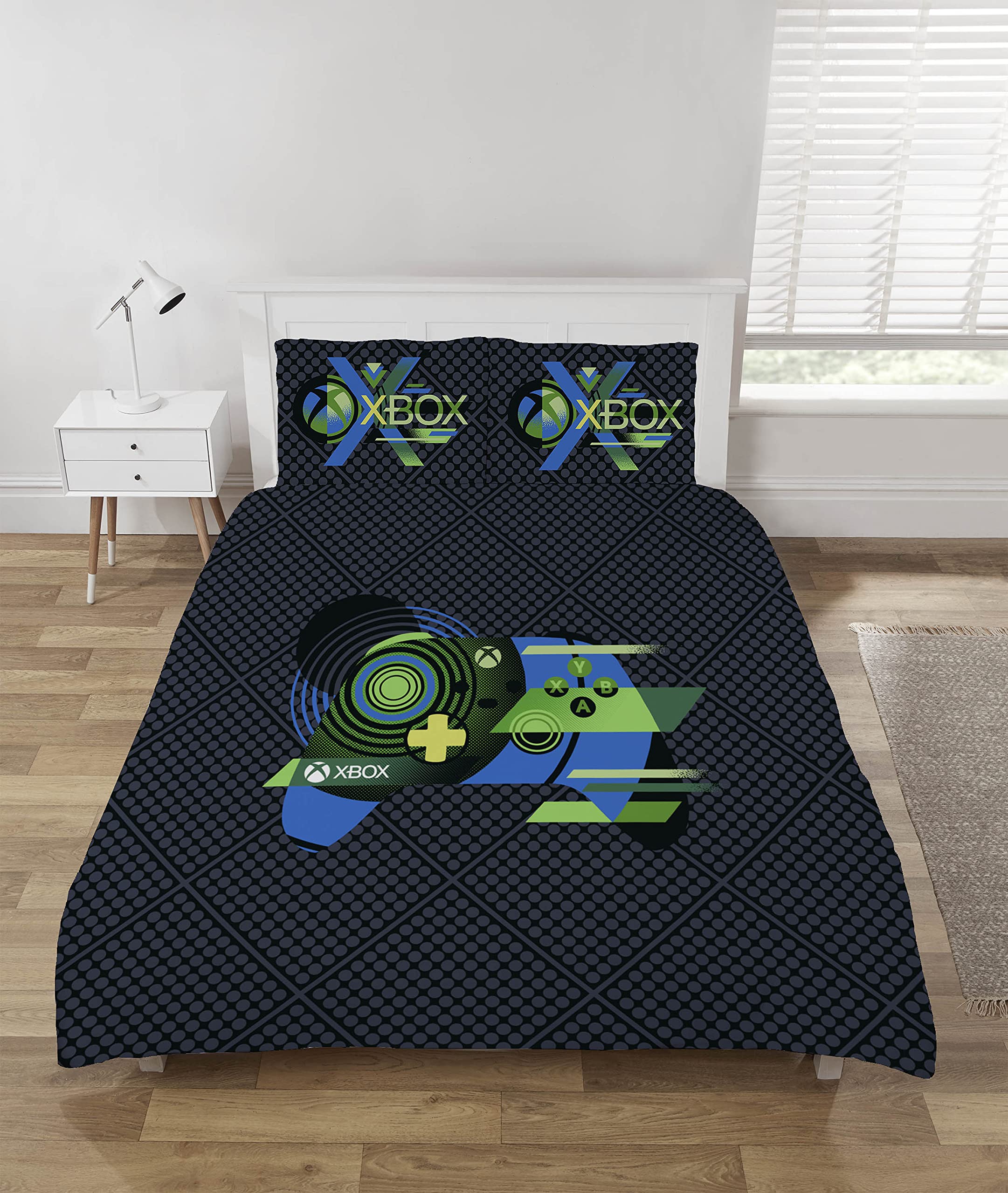 Xbox New Game Double Reversible Duvet Cover Bed Set, Blue