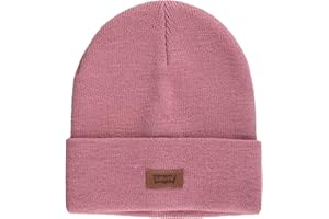 Levi's Unisex-Adult All Season Comfy Leather Logo Patch Cuffed Hero Beanie HatBeanie Hat