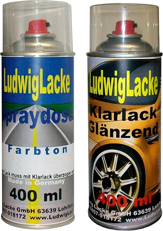 Ludwiglacke spray paint set for VW, shadow blue, colour code ld5q p6 or