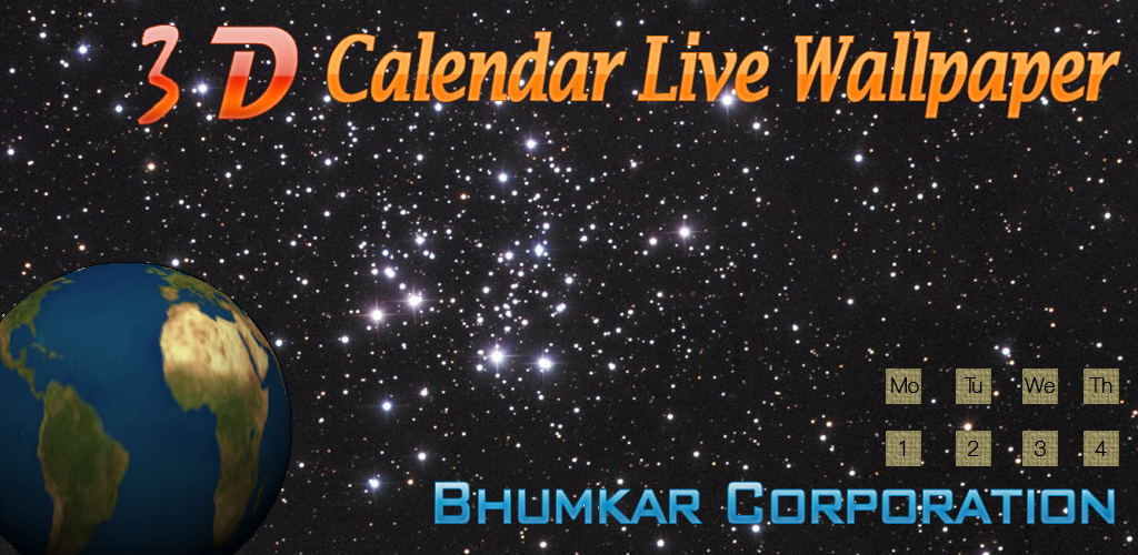 3D Calendar Live Wallpaper Appstore for Android