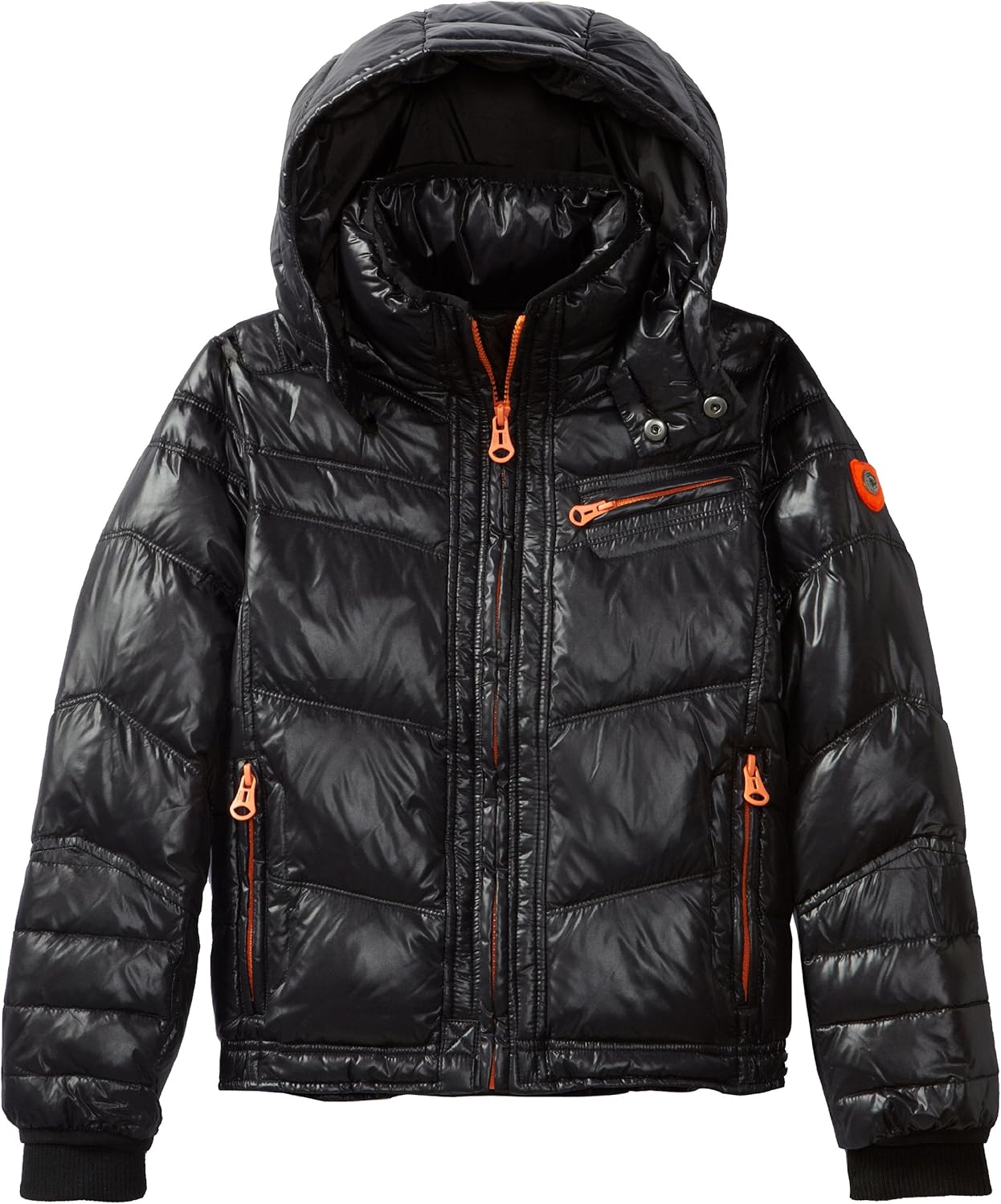 Diesel Big Boys' Jussy Nylon Down Hooded Jacket Down