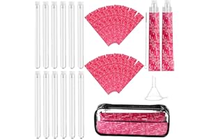 FETHWOIN 39 Pcs Secret Tampon Flasks Set for Women Includes 12 Reusable Plastic Flasks for Girls, 24 Self Adhesive Wrappers, 1 funnel,1 Clear Box, Flasks for Cruise Event, Concert, Outdoor Sports