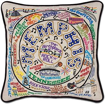 Amazon Com Catstudio Memphis Embroidered Decorative Throw Pillow
