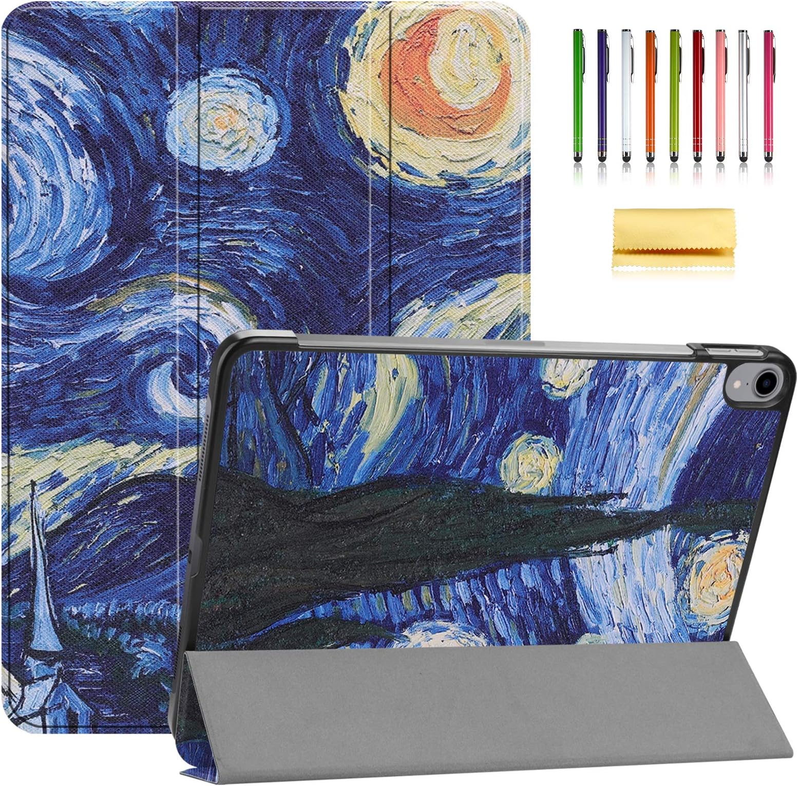 LittleMax Case for iPad Pro 11 Inch,Slim Fit Flip Folio Smart Wallet Cards Slots Case Stand Cover for iPad Pro 11 Inch 2018- (#1 Starry Night)