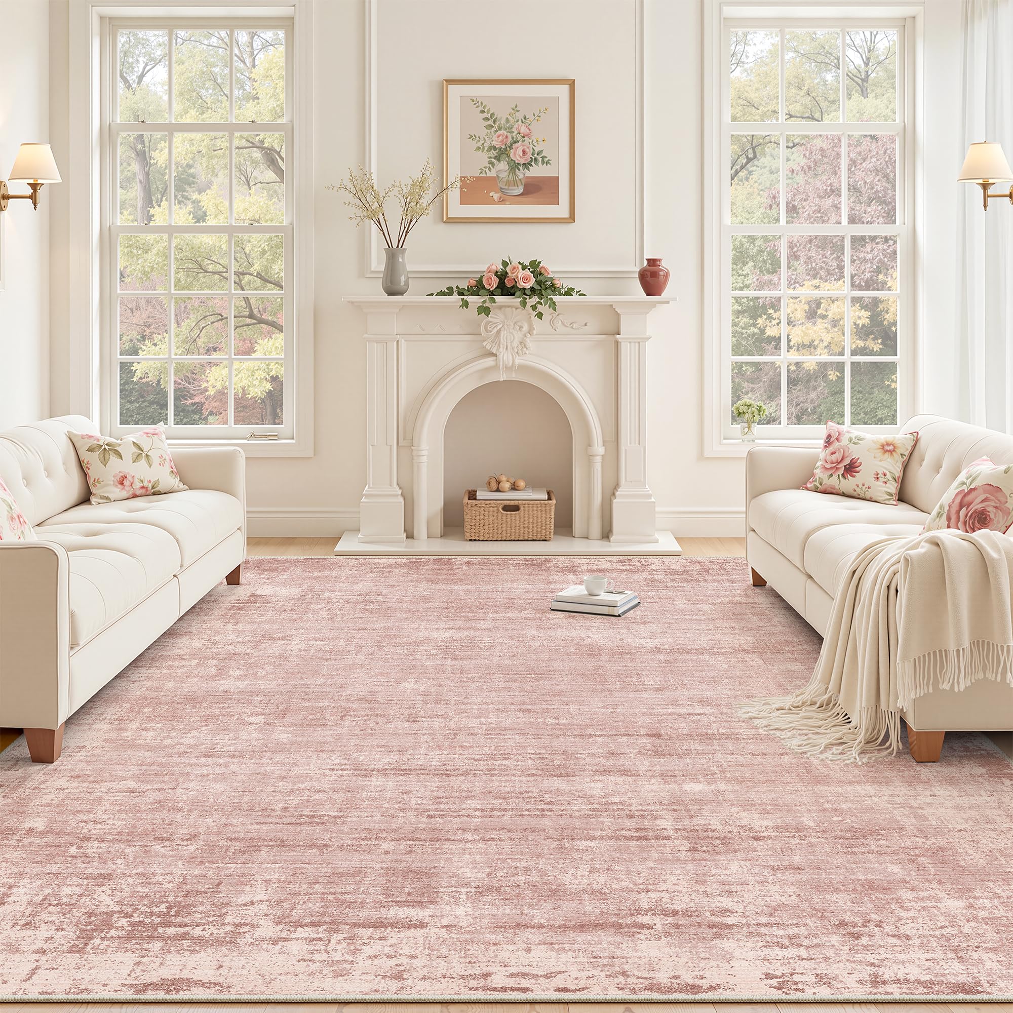 zesthome 9x12 Area Rugs for Living Room, Non-Slip Backing Washable Rug, Modern Abstract Area Rug, Stain Resistant Rugs for Bedroom, Ultra-Thin Large Area Rugs, Area Rug 9x12 Image