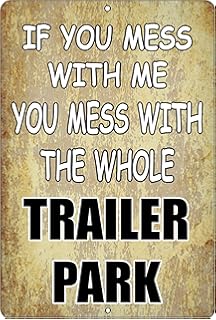 Amazon Com Signjoker Trailer Trash Street Sign Redneck White