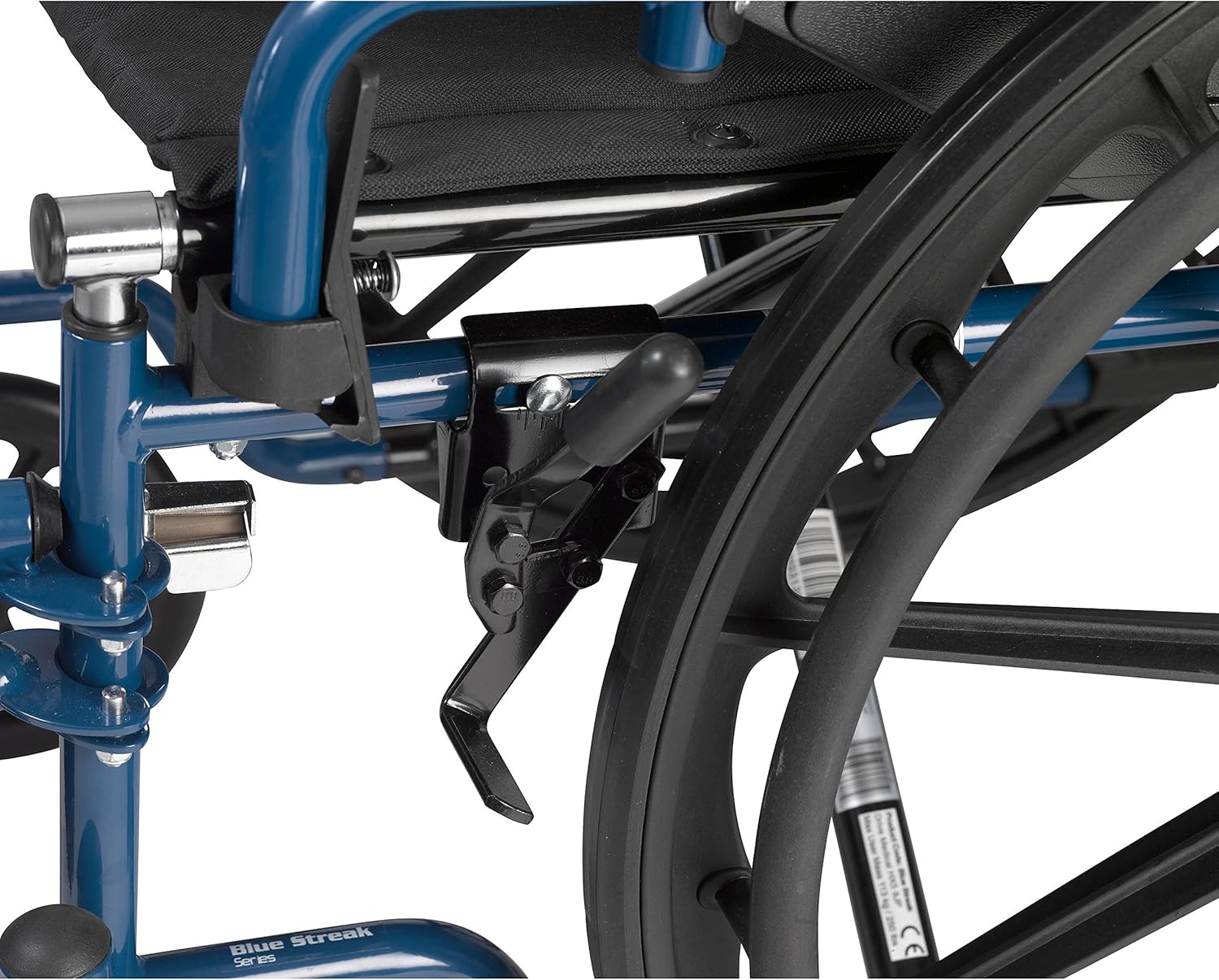 Drive Medical Blue Streak Wheelchair with Flip Back Desk Arms, Swing Away Footrests, 18 Inch Seat: Health & Personal Care