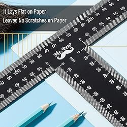Mr. Pen - T Square, T Ruler, 12 inch Metal Ruler, T