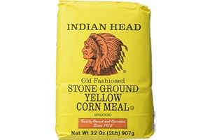 TAOINDUSTRY Indian Head, Old Fashioned Yellow Corn Meal, Stone Ground, 2 Pound Bag (Pack of 5)