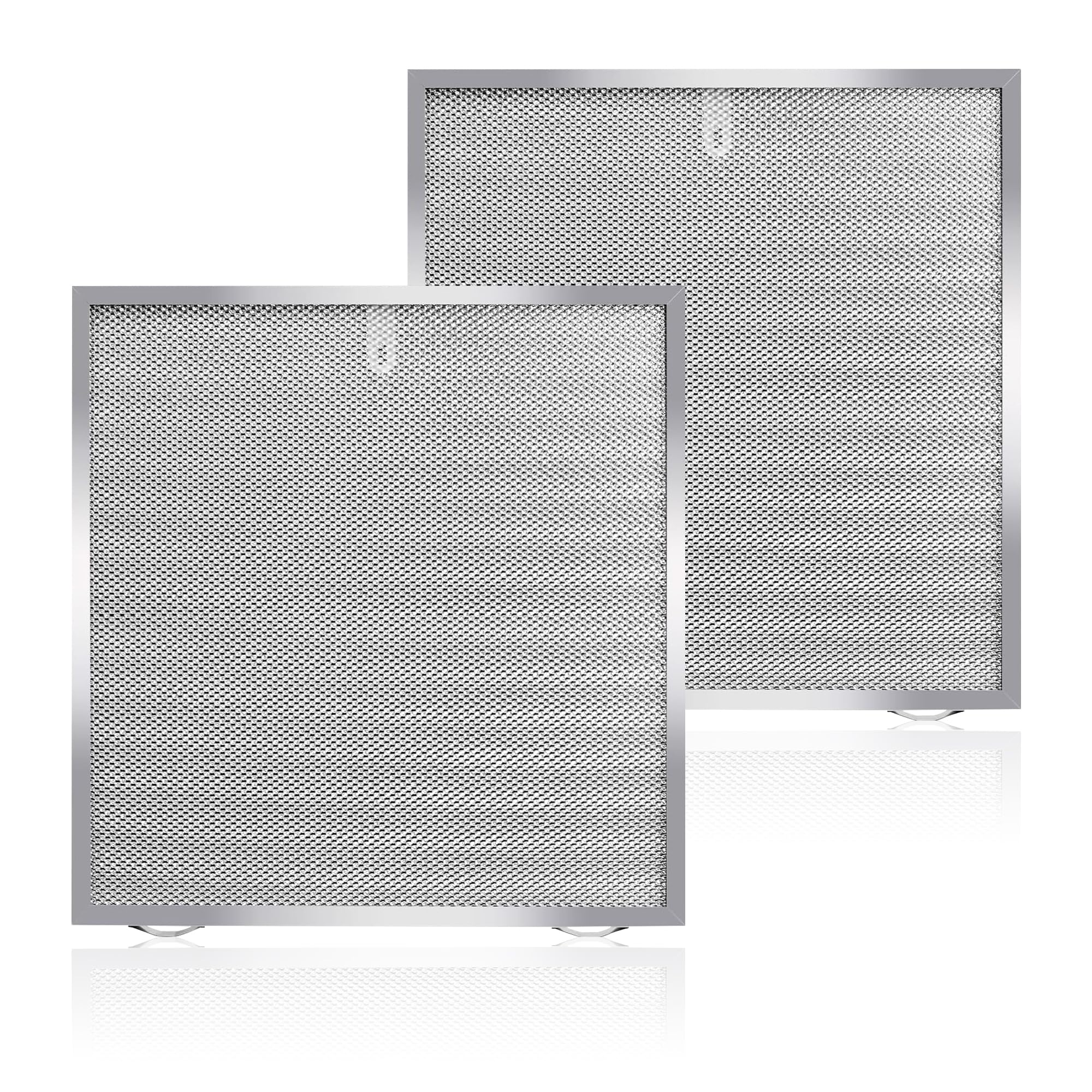 Photo 1 of 5 Layer Aluminum Grease Range Hood Filters with Stainless Steel Edge Compatible with Broan 97017415 S97017415 13-3/4 x 14 Inch 2 Pack