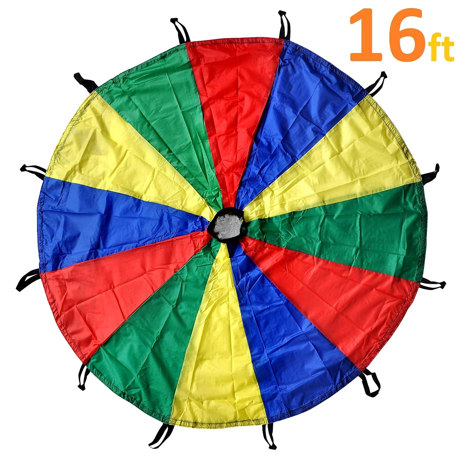 Parachute Jeu Enfant 2m - 8 Poignées, 8 Couleurs, Pour Activités De Groupe Intérieur/extérieur