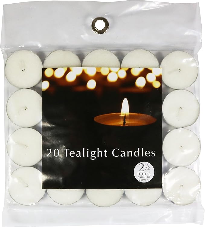 Candles Tea Lights Pack of 20 Amazon.co.uk Kitchen & Home