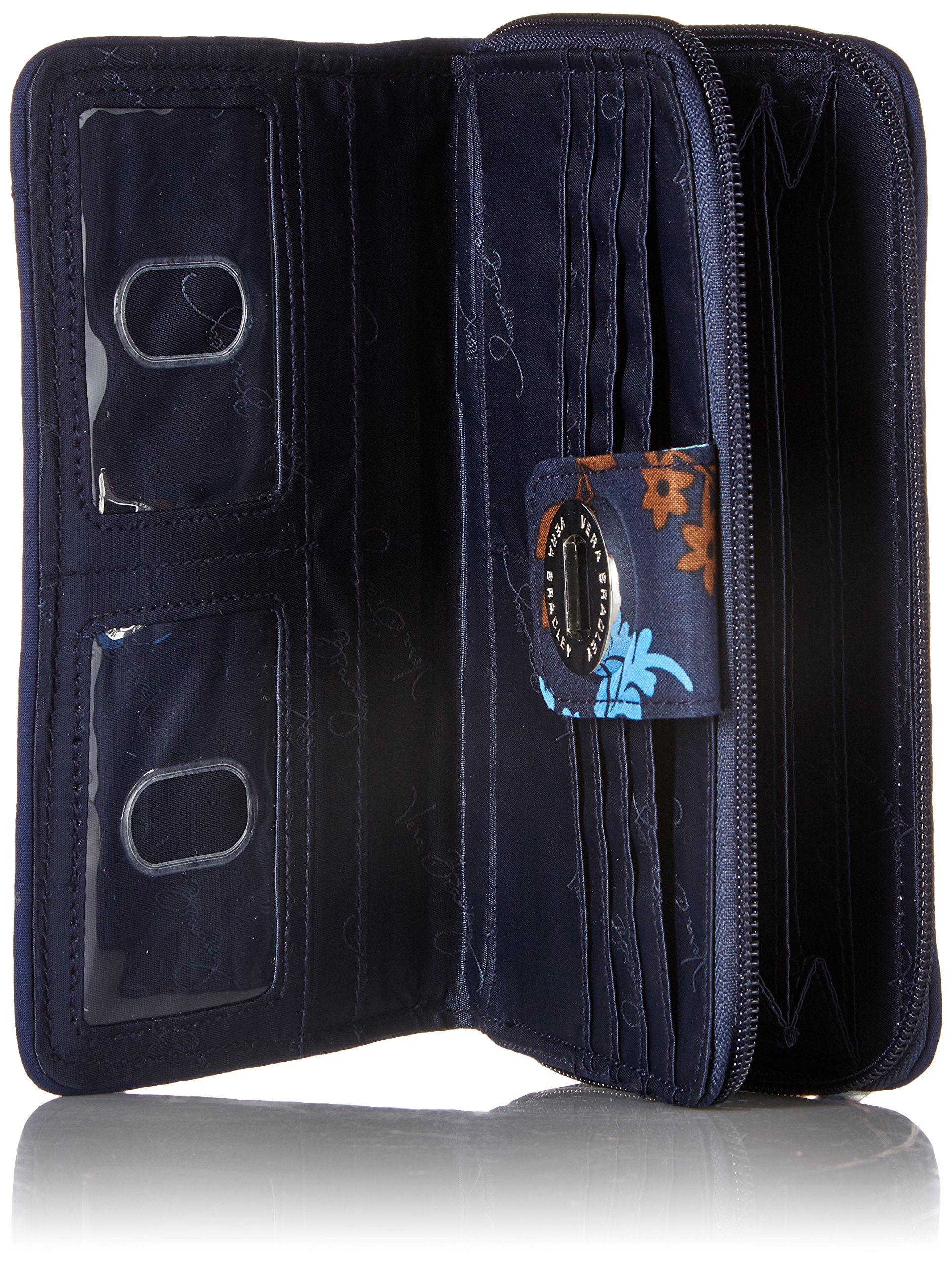 Vera Bradley Women's Turnlock Wallet, Java Floral, One Size Amazon