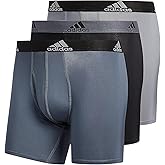 adidas Men's Microfiber Boxer Briefs Underwear (Multipack) Athletic Stretch-Fit