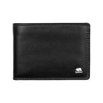 Brown Bear Black and Red Mens Wallet with RFID Protection