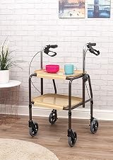 Aidapt Strolley Trolley with Brakes – Height Adjustable, Removable Trays view 5