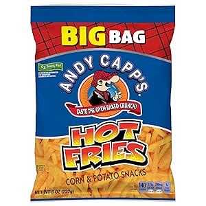 Andy Capp's Big Bag Hot Fries, 8 oz, 8 Pack