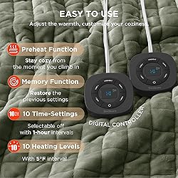 Bedsure Electric Blanket Queen Size - Dual Control