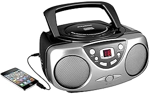 Sylvania SRCD243M-Black Portable CD Radio