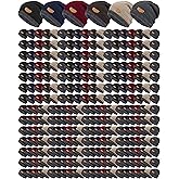 Silicherry 300Pcs Bulk Winter Hats, Winter Beanies Hats Bulk for Homeless Unisex Cold Weather Fleece Knitted Hat for Homeless Care Package Multicolor