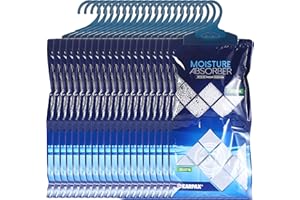 ZARPAX Hanging Moisture Absorber Activated Charcoal 10.6 oz/300g | Moisture Absorbing Bags for Bathroom, Closet & Kitchen | Removes Moisture, Humidity & Odors | Portable Dehumidifier | Set Of 20