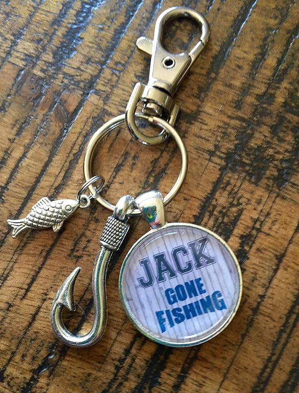Personalized Fish Keychain Fishing Gifts Dad Boy fishing