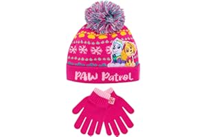 PAW Patrol Kids Winter Hat and Gloves Set Everest Skye One Size