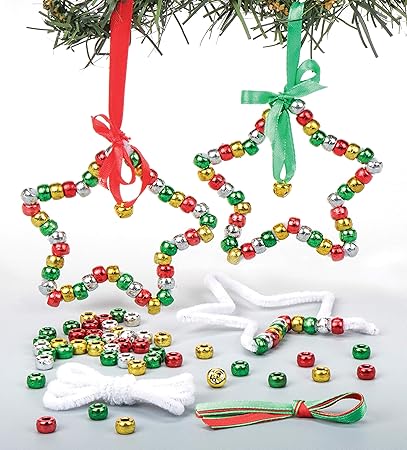 Kit Lavoretti Di Natale.Baker Ross Kit Decorativi Stelle Con Perline Perfetti Per Creazioni Fai Da Te Decorazioni E Lavoretti Artistici Natalizi Di Bambini E Bambine Confezione Da 5 Amazon It Giochi E Giocattoli