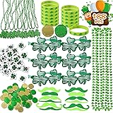 Max Fun 188Pcs St Patricks Day Accessories Party Favors Set Decorations Kids Saint Patricks Day Irish Decor, Green Beads Sham