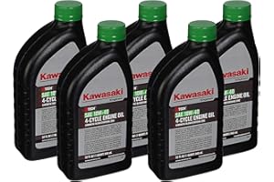 Pack of 5 Kawasaki 99969-6296 Genuine OEM K-Tech SAE 10W-40 4-Cycle Engine Oil