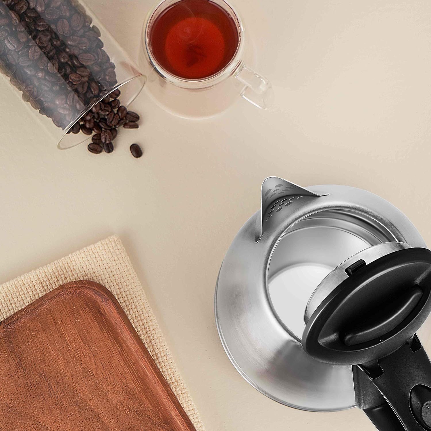 Dezin Electric Kettle Upgraded, 2L Stainless Steel Cordless Tea Kettle, Fast Boil Water Warmer with Auto Shut Off and Boil Dry Protection Tech for Coffee, Tea, Beverages: Kitchen & Dining