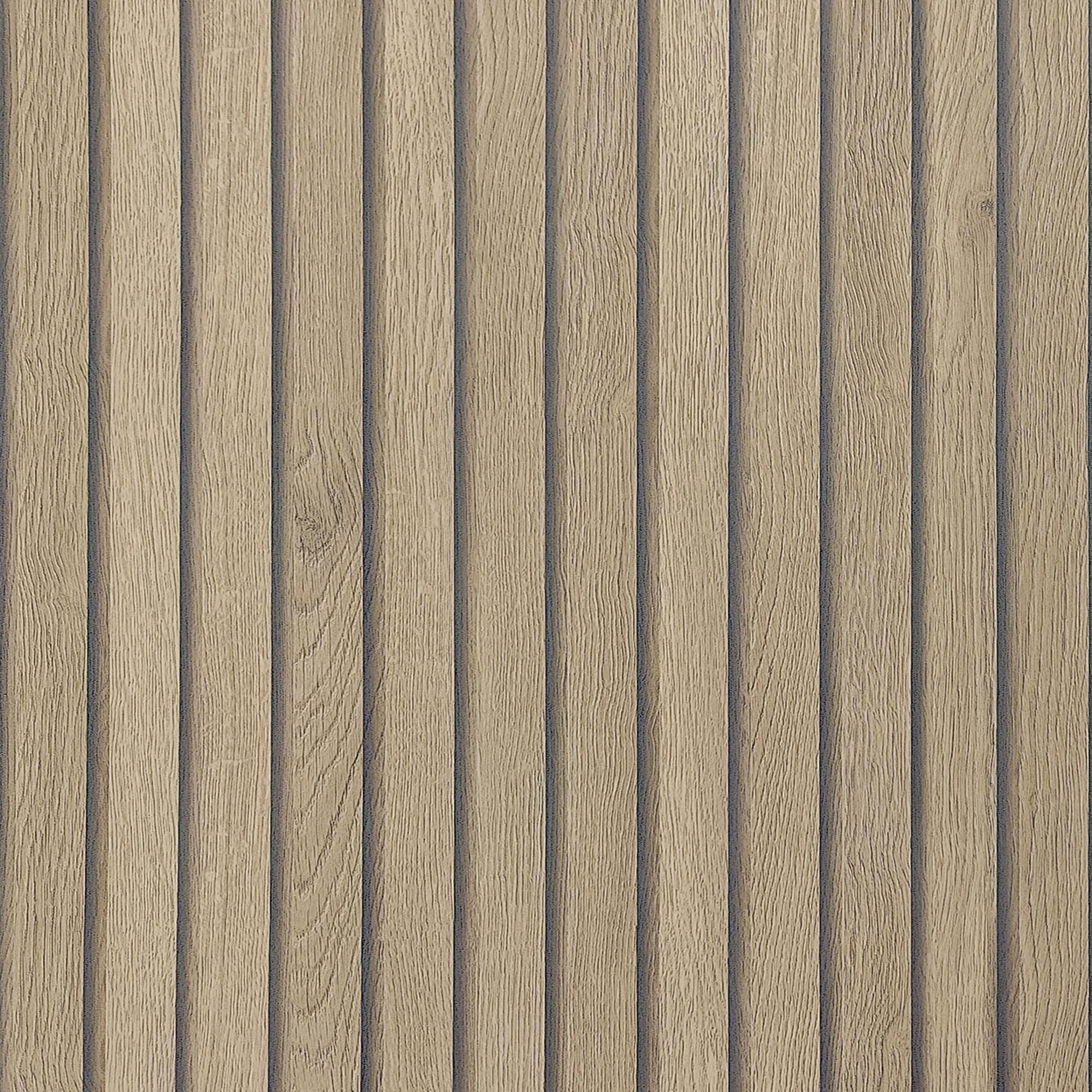 JSEVEM 80CM×4M Air Guide Design Extra Wide Thick 3D Brown Gray Wood Stripe Wallpaper Peel and Stick Faux Grey Striped Wood Textured Contact Paper Vinyl Furniture Sticker for Bedroom Bathroom Walls