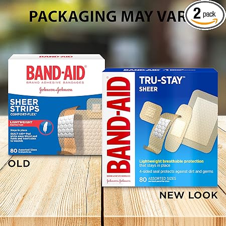 Comfort-Flex Adhesive Bandages-Sheer-Assorted Sizes-80Ct (381370046691)