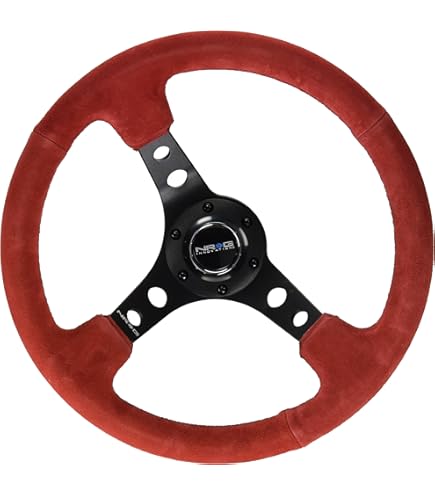NRG RST-022R-Y 35φ ディープデッシュ ステアリング ハンドル 350MM TWO SPOKE STEERING WHEEL LEATHER – NRG Innovations
