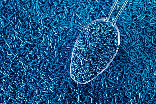 SHIMMER PEARLIZED BLUE SPRINKLES-DAIRY FREE,GLUTEN FREE,EGG FREE,VEGAN,SOY FREE,NUTS FREE,KOSHER,LARGE,BULK CANDY,CUPCAKE,COOKIES AND CAKE TOPPER,JIMMIES,