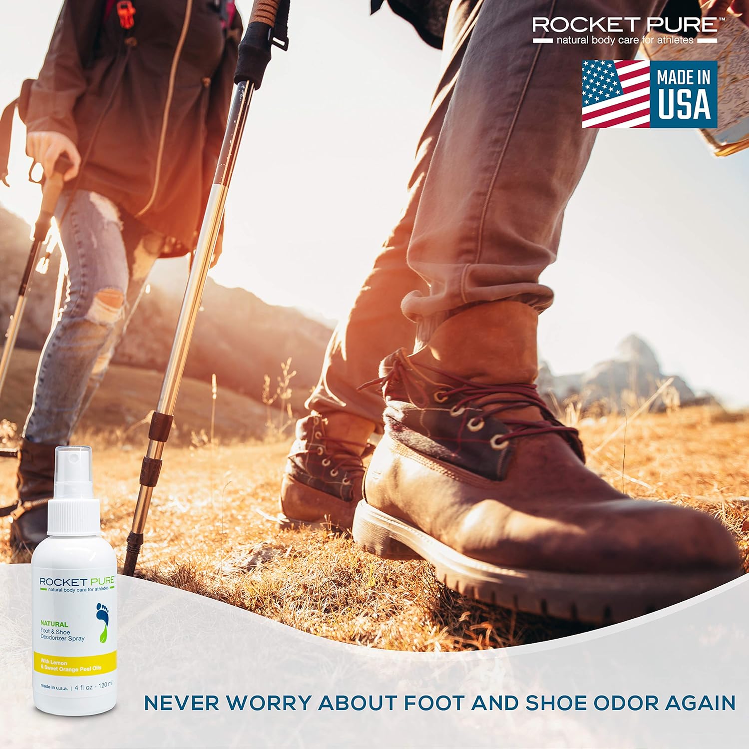 Natural Foot & Shoe Deodorizer Spray - for Feet, Shoes & Gym Gear | Odor Eliminator & Strong Smell Remover for Any Boot or Sneaker - Made with Powerful Essential Oils - Lemon: Health & Personal Care