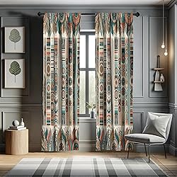 Ambesonne Bohemian Window Curtains Pack of