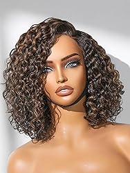 LUVME HAIR Curly Bob Wig 100% Human Hair Wigs