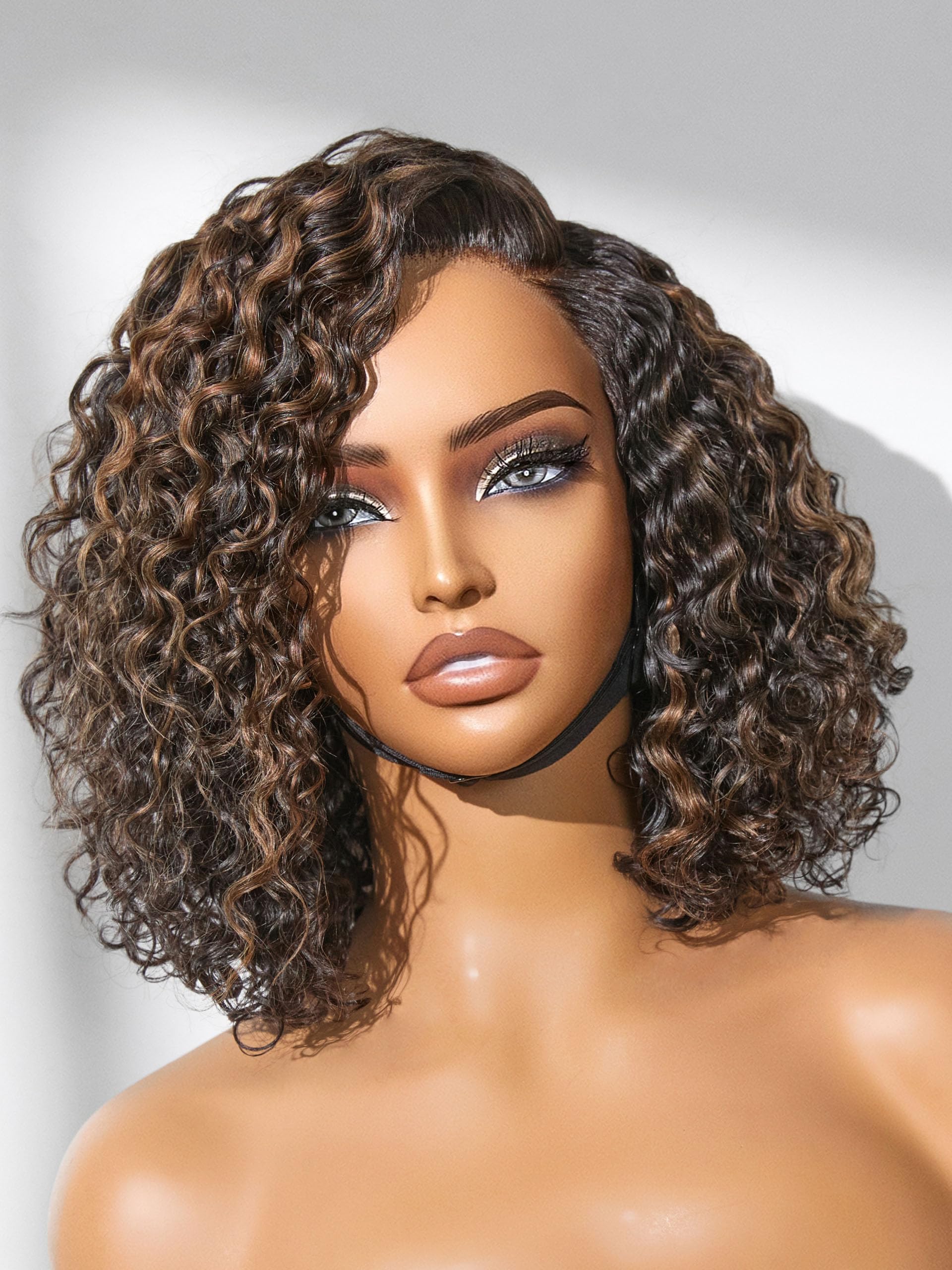 LUVME HAIR Curly Bob Wig 100% Human Hair Wigs